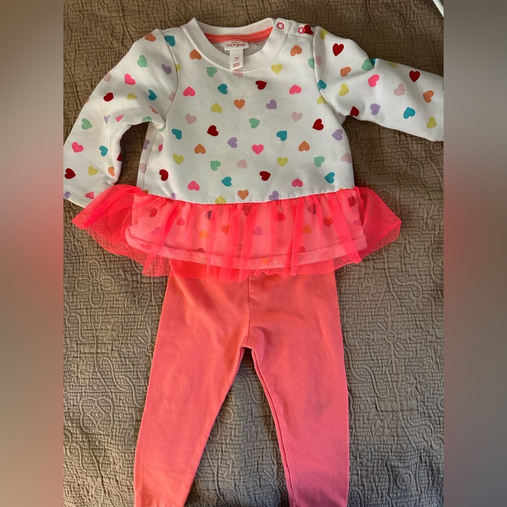 Cat & Jack Multicolor Heart Baby Outfit - Picture 3 of 5